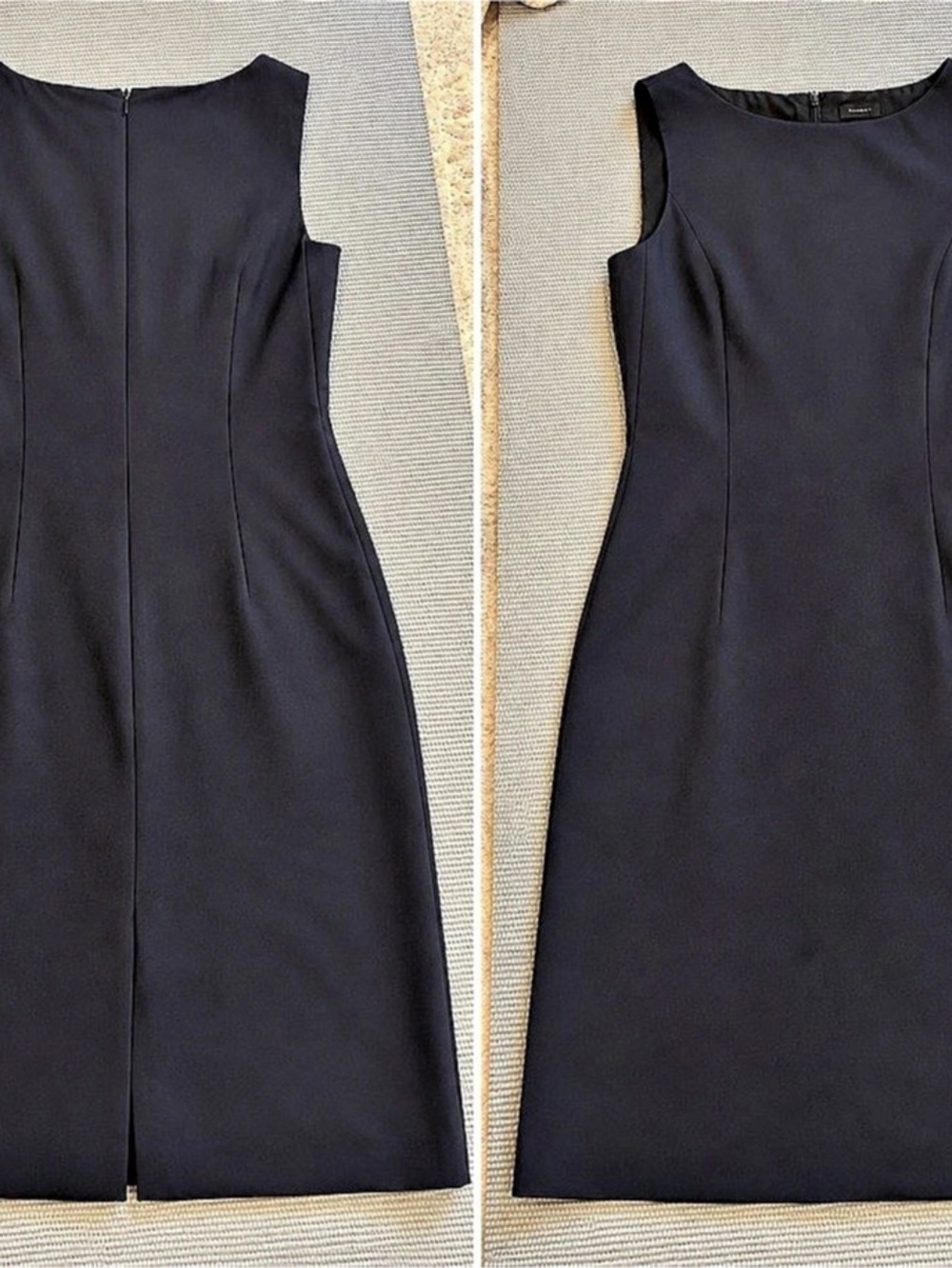 Theory Boat Neck Dress Sleeveless Dark Navy Small